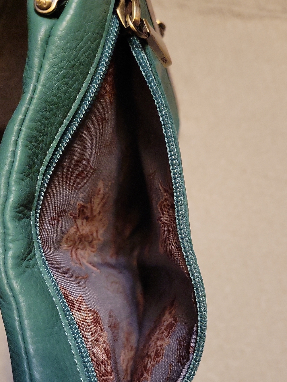 HOBO Lauren Dusty Teal/Mint Green Leather Frame Clutch Wallet - Picture 9 of 15